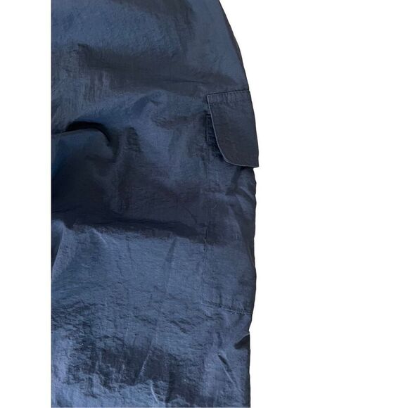 NWOT Black Basic Nylon Cargo Joggers Track Pants Buckle Belt & Pockets SHEIN M - Picture 5 of 5